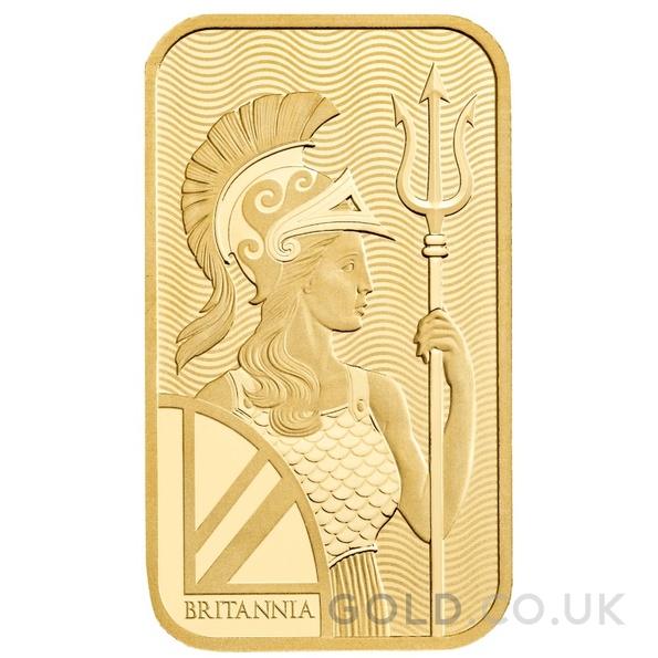 50g Gold Bar Britannia Minted