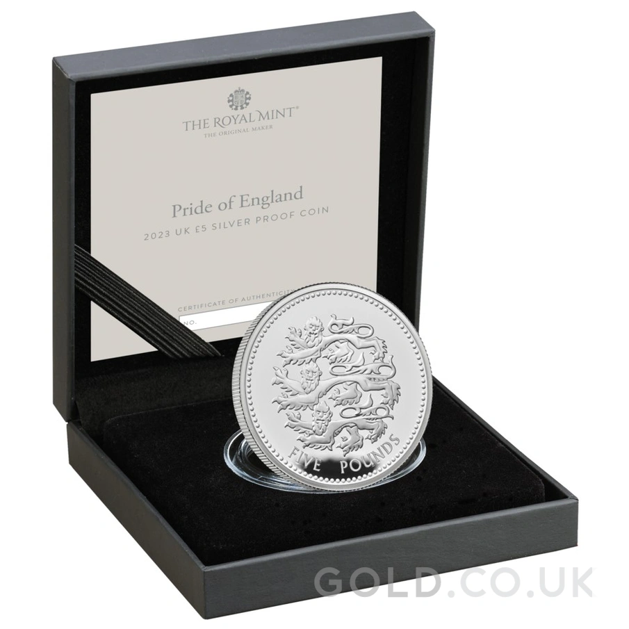 2023 Proof Silver Crown £5 Coin The Pride of England Boxed