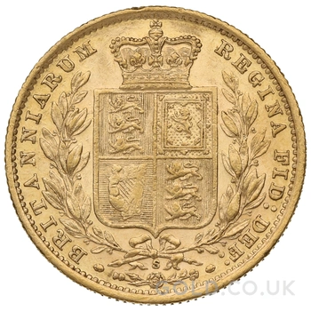1886 Gold Sovereign Coin Queen Victoria Young Head Shield Back Sydney
