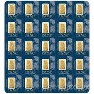 25 x 1g PAMP Lady Fortuna Gold Bar