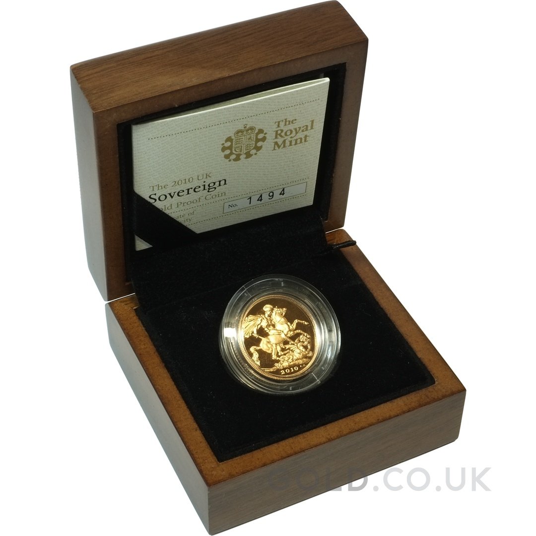 2010 Proof Gold Sovereign Boxed