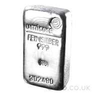 500g Umicore Silver Bars