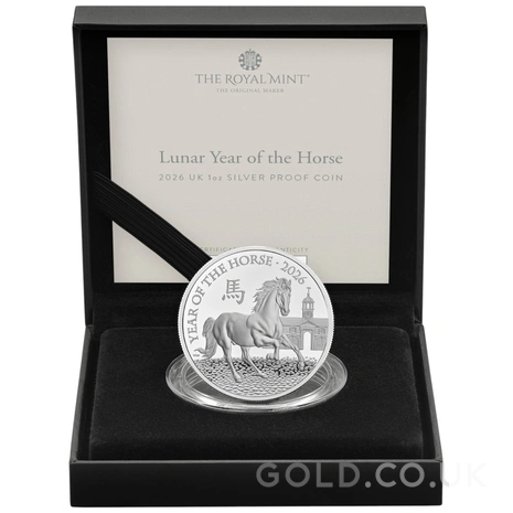 2026 Royal Mint 1oz Year of the Horse Proof Silver Coin Boxed