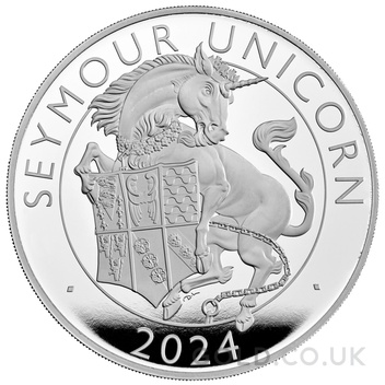 2024 Seymour Unicorn Silver Coin Tudor Beasts 10oz Proof Boxed