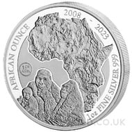 Gorilla Rwanda African Ounce 1oz Silver Coin (2023)