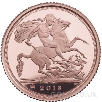 2018 Proof Gold Half Sovereign Boxed