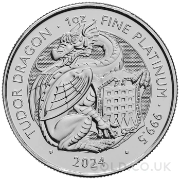 2024 Tudor Dragon - Tudor Beasts 1oz Platinum Coin