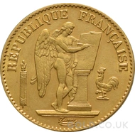 Gold 20 French Francs Guardian Angel Best Value