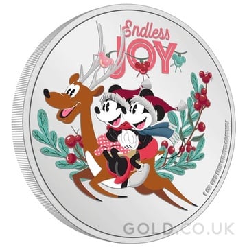 2023 Disney Season’s Greetings 1oz Silver Coin Boxed
