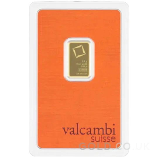 2.5g Gold Bar Valcambi