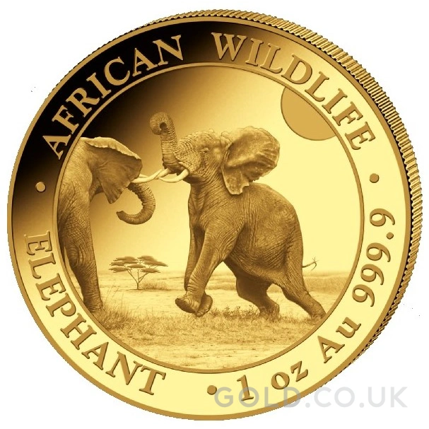 2024 1oz African Wildlife Elephant Gold Coin