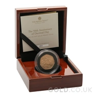 2021 The 50th Anniversary of Decimal Day Fifty Pence Proof Gold Coin Boxed