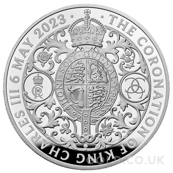 2023 5oz Silver Coronation of King Charles III Proof Coin Boxed