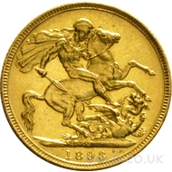 1893 Gold Sovereign Coin Victoria (M)