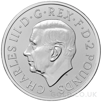 Tube of 25 2025 Britannia One Ounce Silver Coins
