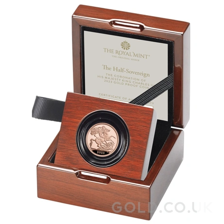 2023 Proof Gold Half Sovereign King Charles III Coronation Boxed