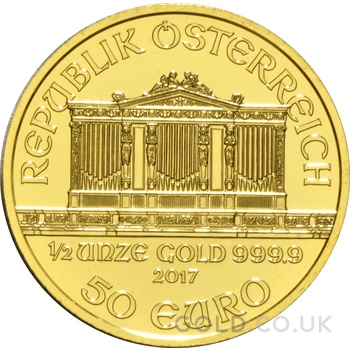 2017 1/2oz Austrian Gold Philharmonic Coin