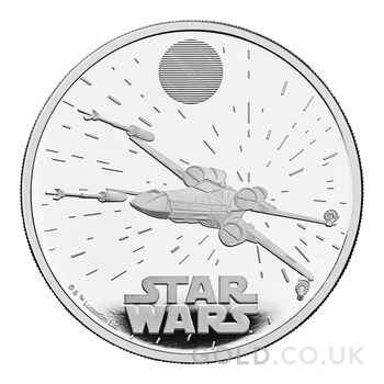 2024 1oz X-Wing Star Wars Proof Silver Coin Boxed