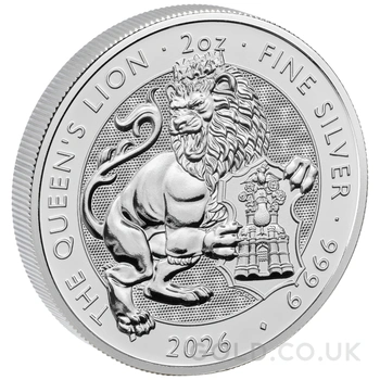 2026 Queen's Lion - Tudor Beasts 2oz Silver Coin
