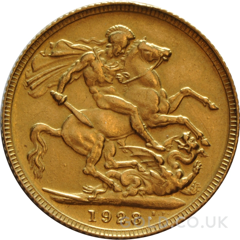 1928 Gold Sovereign Coin George V Melbourne
