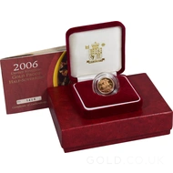 2006 Gold Proof Half Sovereign Boxed