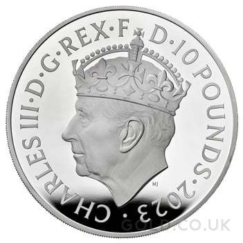 2023 5oz Silver Coronation of King Charles III Proof Coin Boxed