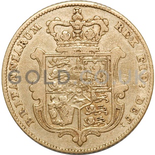 1827 George IV Bare Head Gold Half Sovereign
