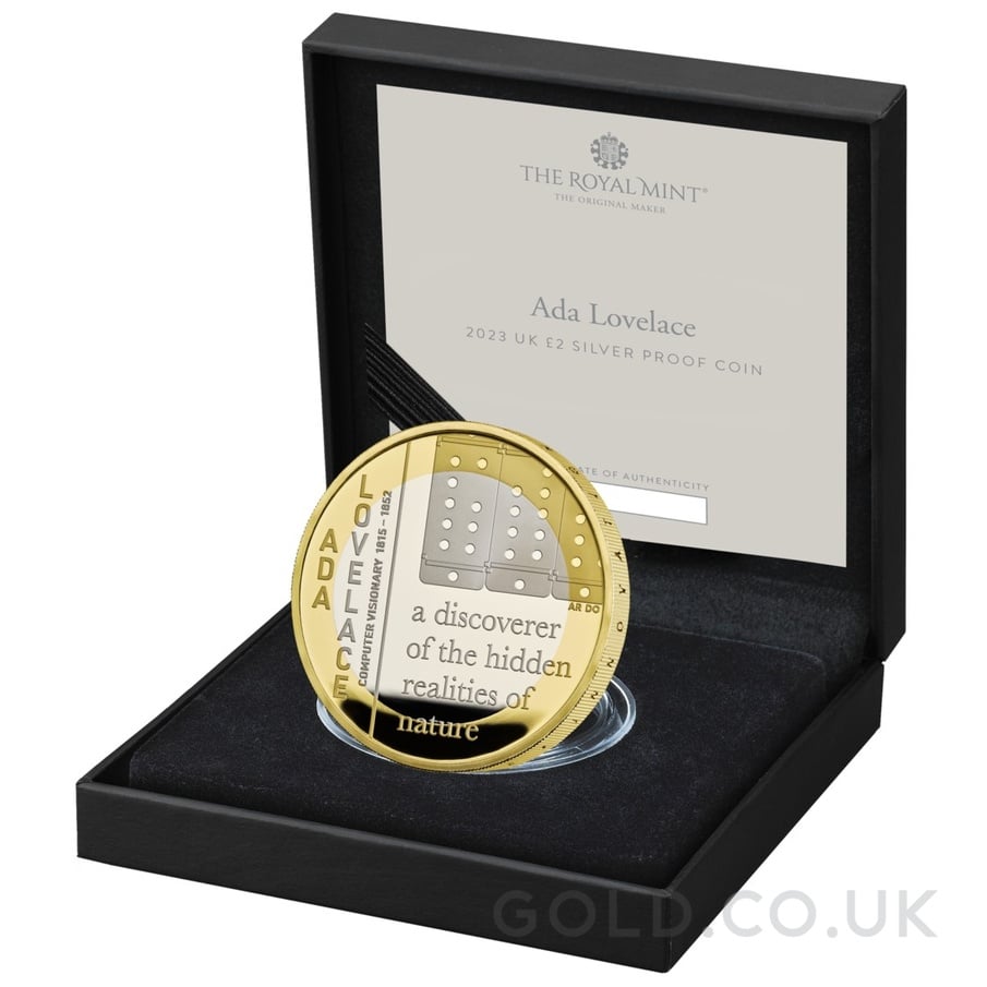 2023 £2 Piedfort Proof Ada Lovelace Silver Coin Boxed