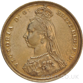 1887 Gold Sovereign Coin Queen Victoria Jubilee Head Sydney