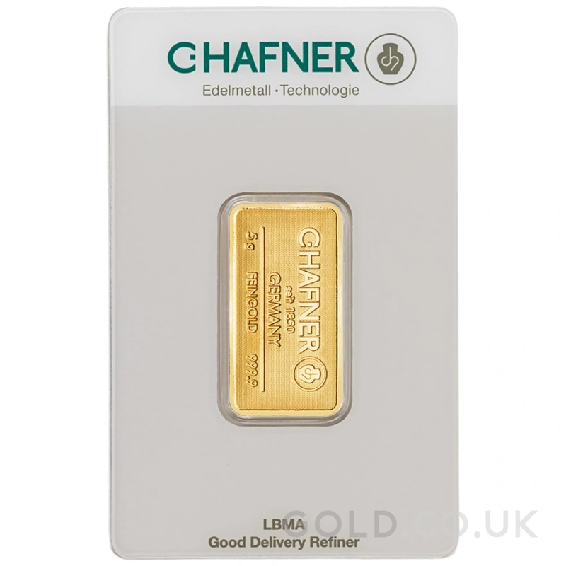 5g Gold Bar C. Hafner Minted