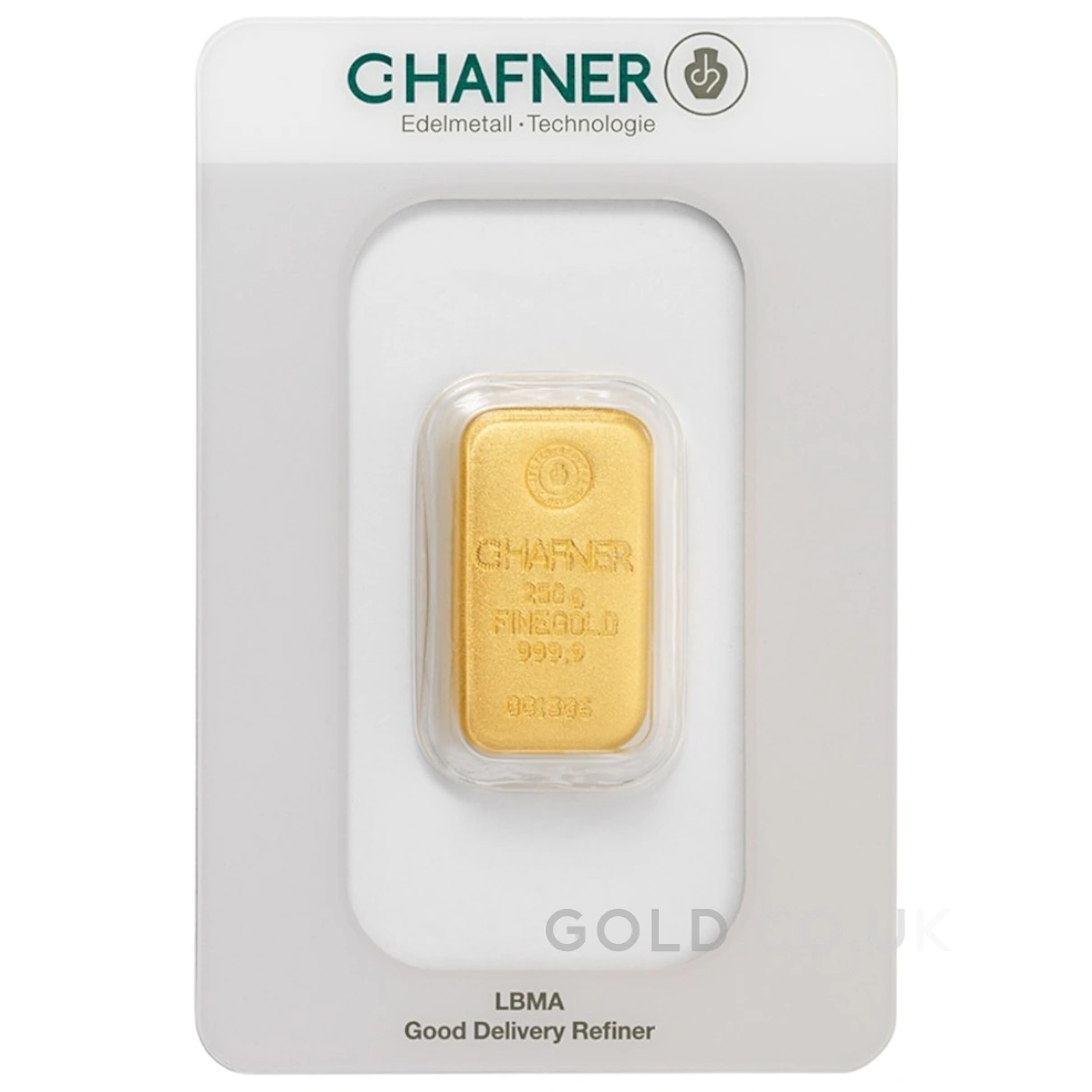250g Gold Bar C. Hafner Cast