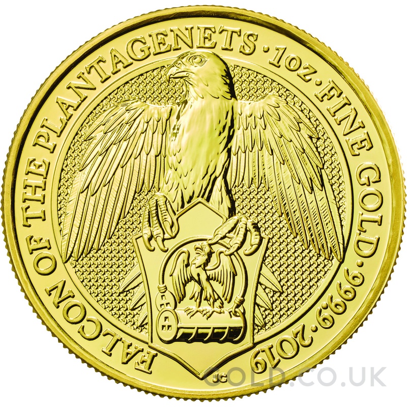 2019 1oz Falcon of the Plantagenets Gold Coin Queen's Beasts