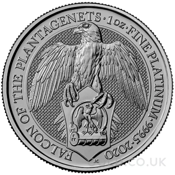 2020 1oz Falcon of the Plantagenets Platinum Coin Queen's Beasts