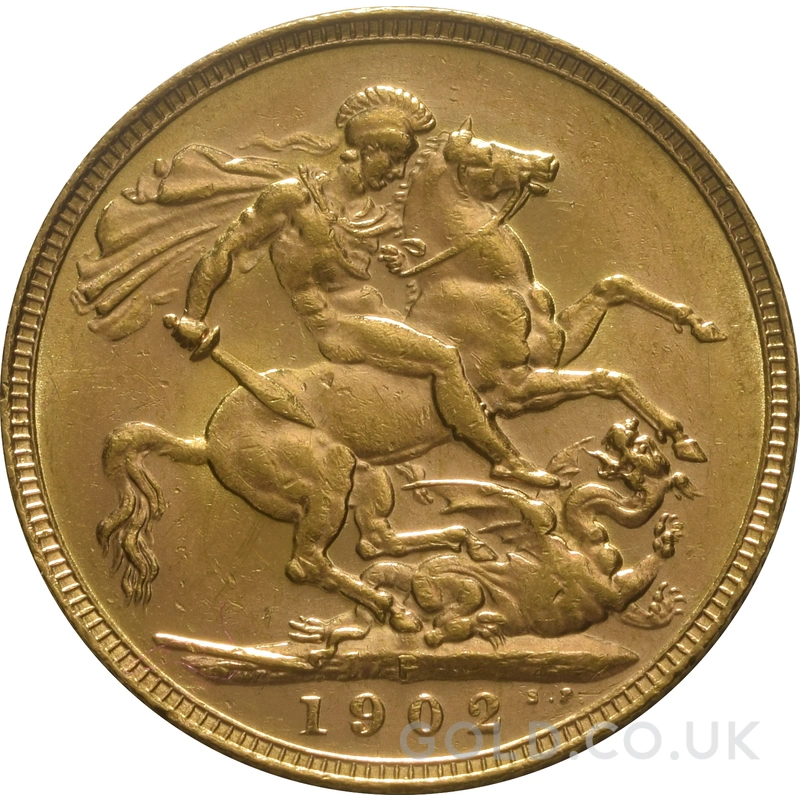 1902 Gold Sovereign Coin Edward VII Perth