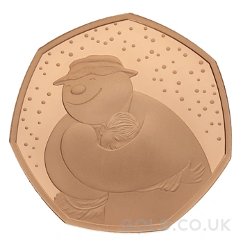 2020 Proof 50p Gold Coin The Snowman Boxed