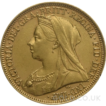 1900 Gold Sovereign Coin Queen Victoria Old Head Perth