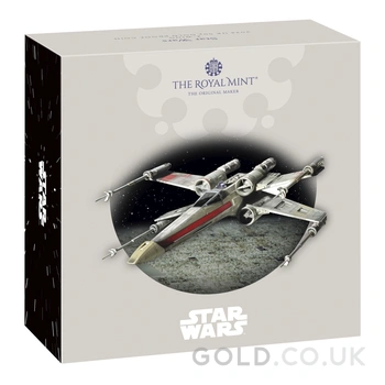 2024 50p X-Wing Star Wars Proof Gold Coin Boxed