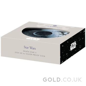 2024 1oz Star Wars Death Star Proof Silver Coin Boxed