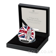 75 Years of the Windrush Generation Fifty Pence 50p Proof Piedfort Colour Silver Coin Boxed (2023