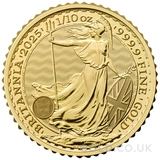 Tenth Ounce Gold Britannia Coin (2025)