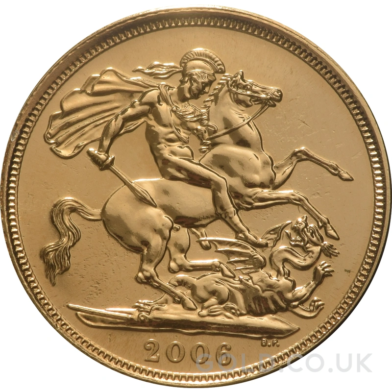 2006 Gold Sovereign Coin Elizabeth II Fourth Head