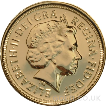 2009 Gold Half Sovereign Elizabeth II Fourth Head
