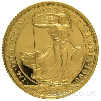 1990 Proof 1/4oz Gold Britannia Coin