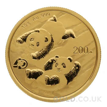 2022 15g Chinese Panda Gold Coin