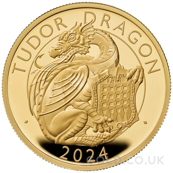 2024 Tudor Dragon - Tudor Beasts 1oz Proof Gold Coin Boxed