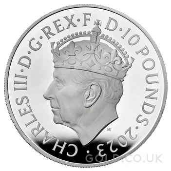2023 5oz Silver Coronation of King Charles III Proof Coin Boxed