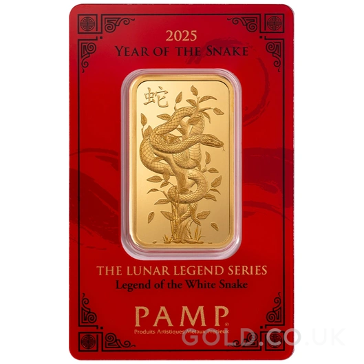 1oz Gold Bar 2025 Year of the Snake PAMP