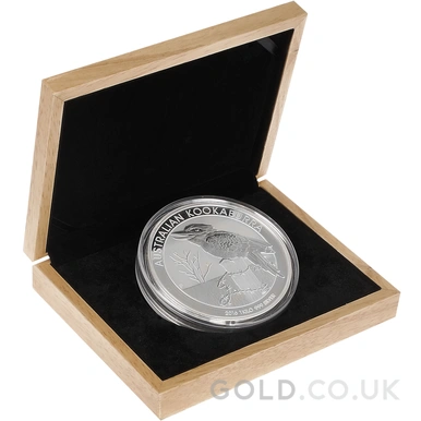 Large Oak 1kg Silver Coin Gift Box