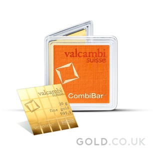 Valcambi 20g Gold Combi-Bar