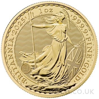 Monster Box of 100 2025 Britannia One Ounce Gold Coins